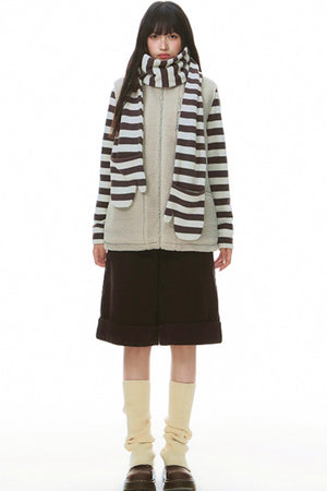 Winter Retro Stand-Up Collar Vest