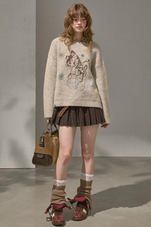 Winter Tweed Puffy Short Skirt