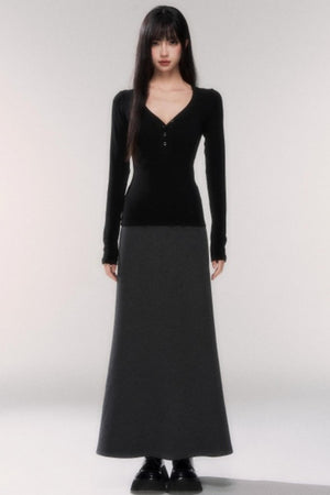 Winter Wool A-Line Skirt