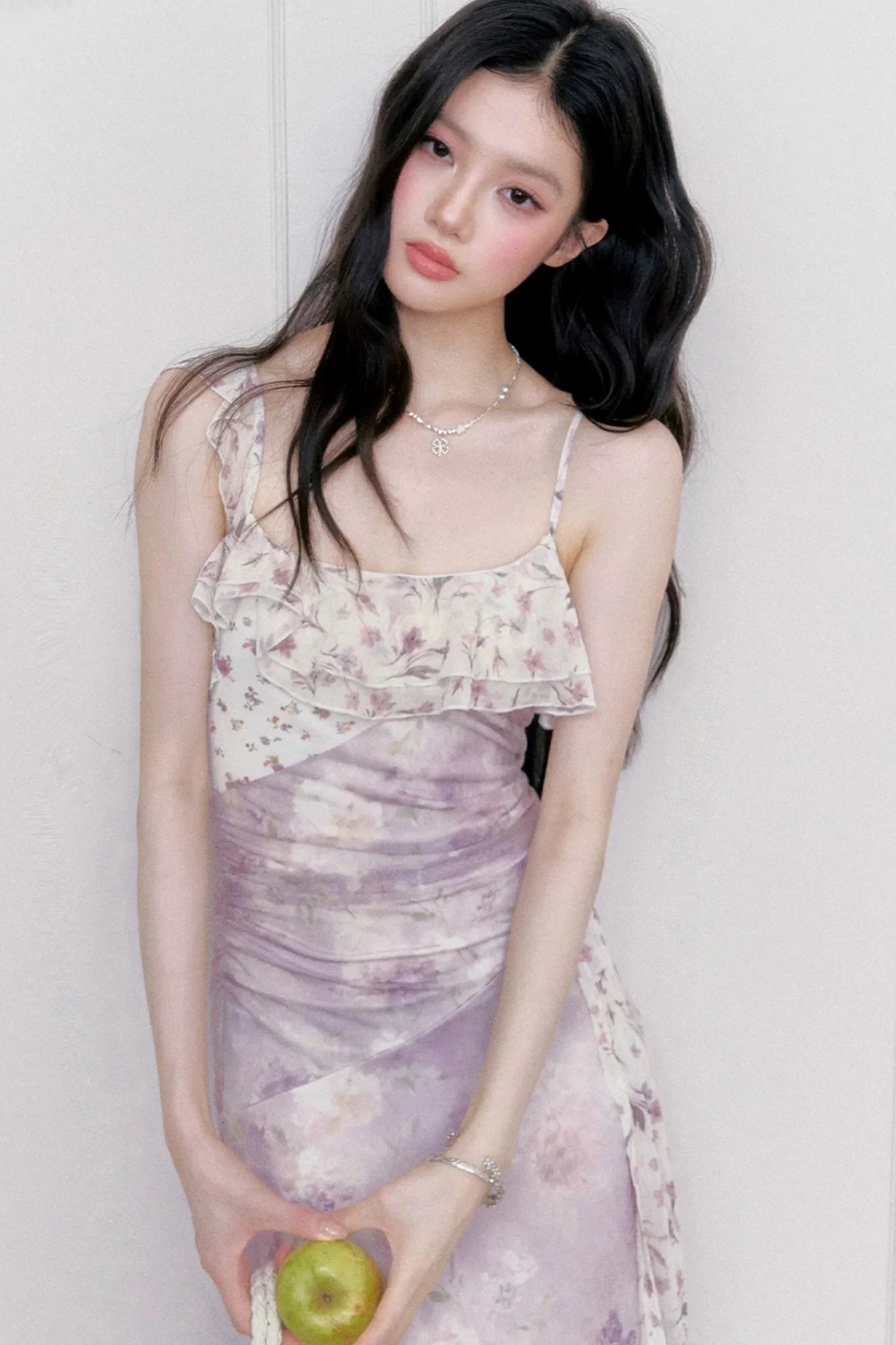 Wisteria Mesh Patchwork Dress