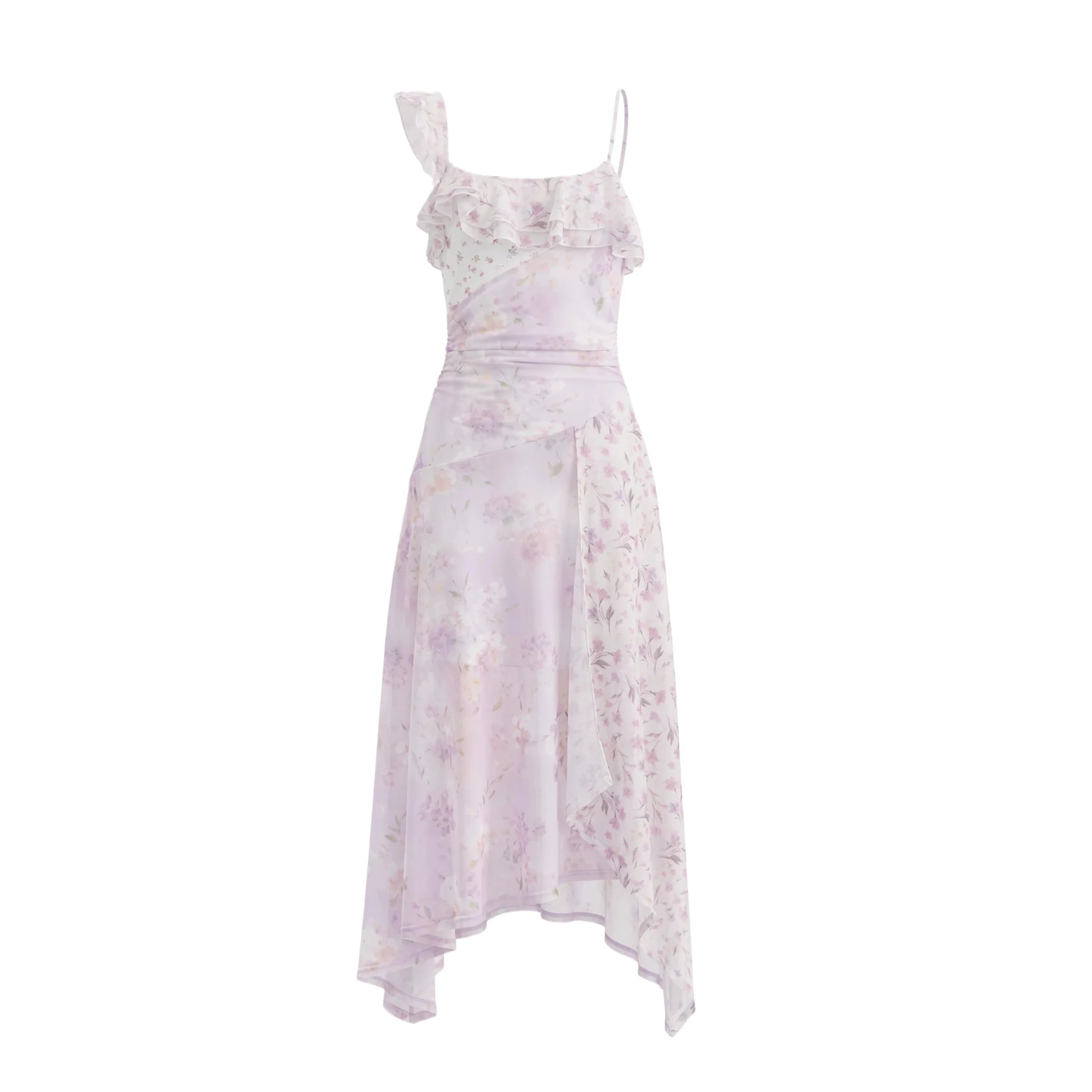 Wisteria Mesh Patchwork Dress