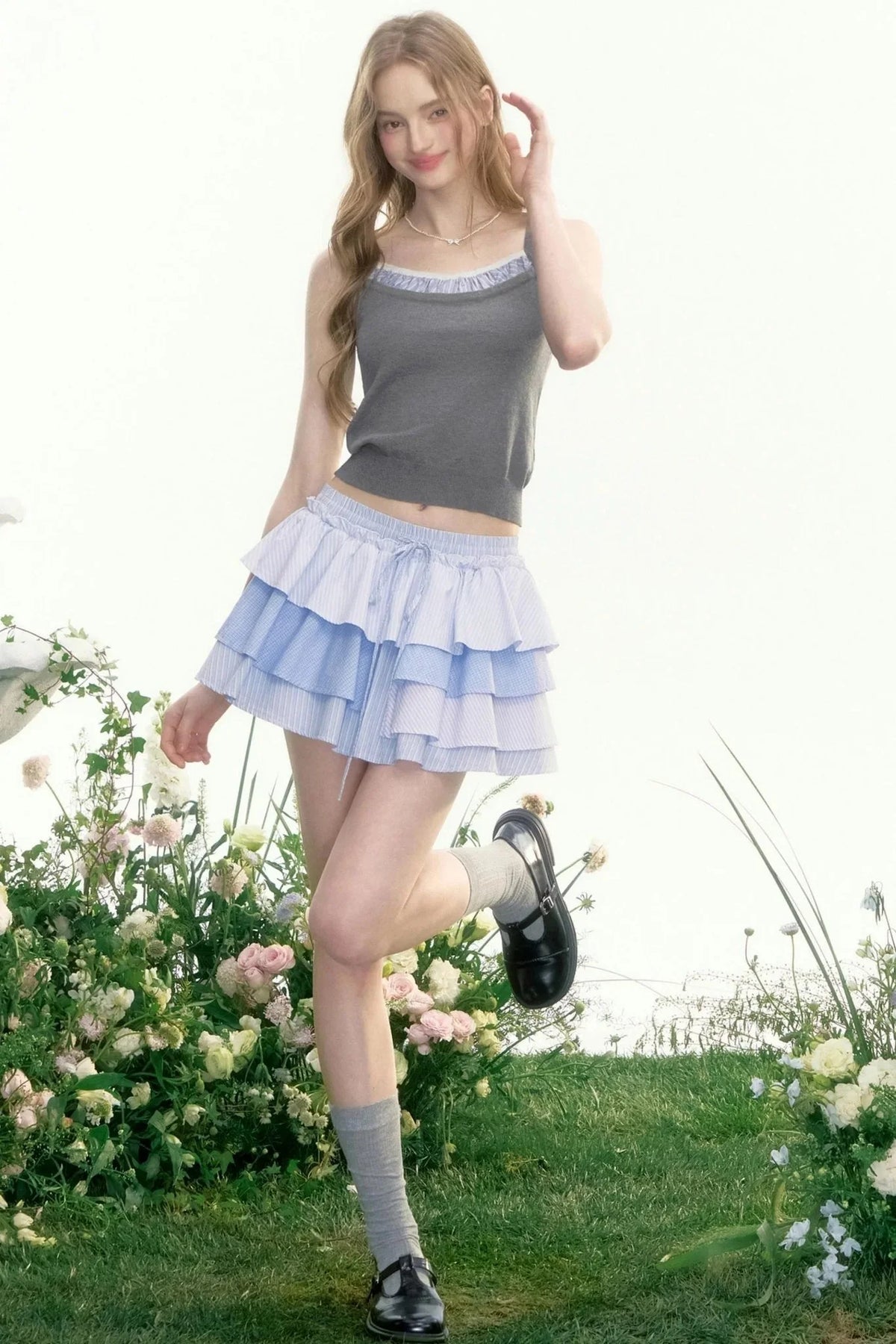 Wisteria Valley Retro Knit Top Set-Up