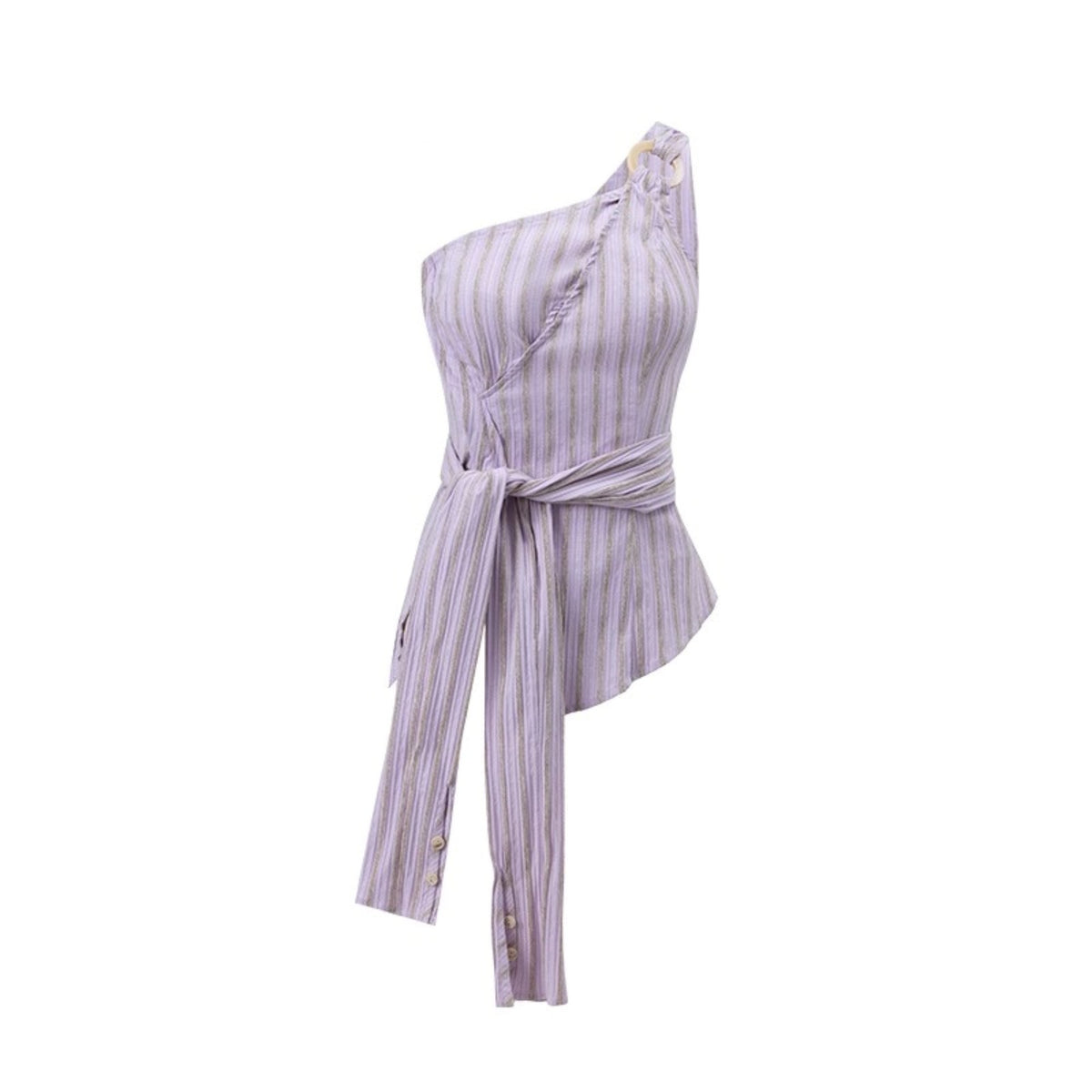 Wooden Bead Halterneck Deconstructed Vest Top