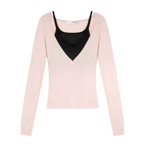Wool Blend Color-Blocked Sweater