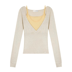 Wool Blend Color-Blocked Sweater