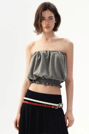 Wool Blend Crop Tube Top