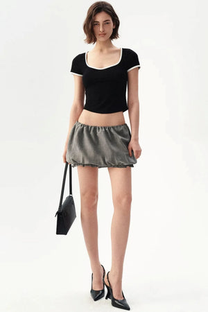 Wool Blend Crop Tube Top