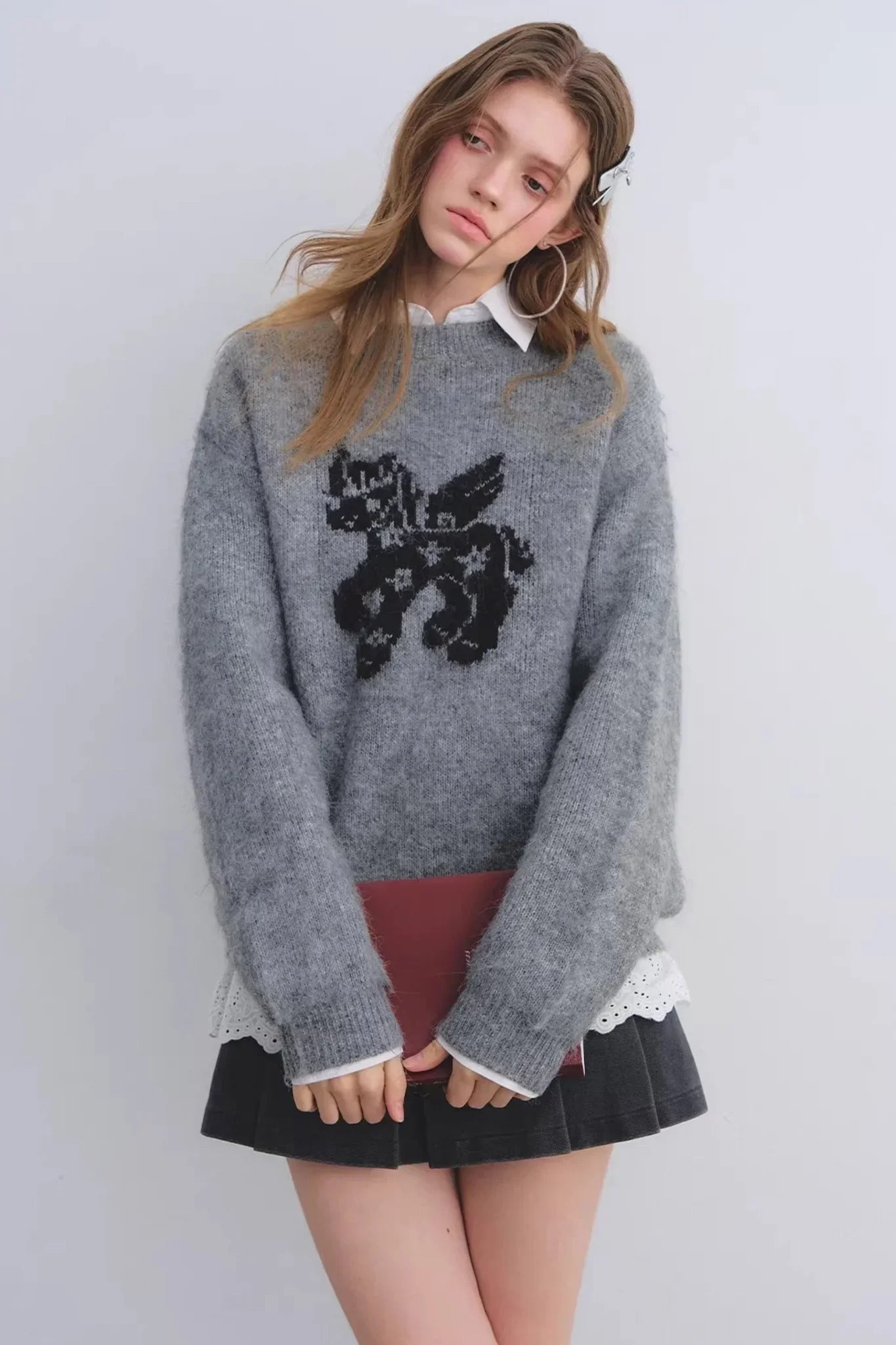 Wool-Blend Jacquard Sweater
