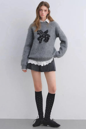 Wool-Blend Jacquard Sweater