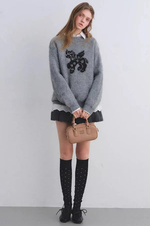 Wool-Blend Jacquard Sweater