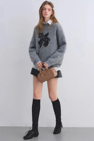 Wool-Blend Jacquard Sweater