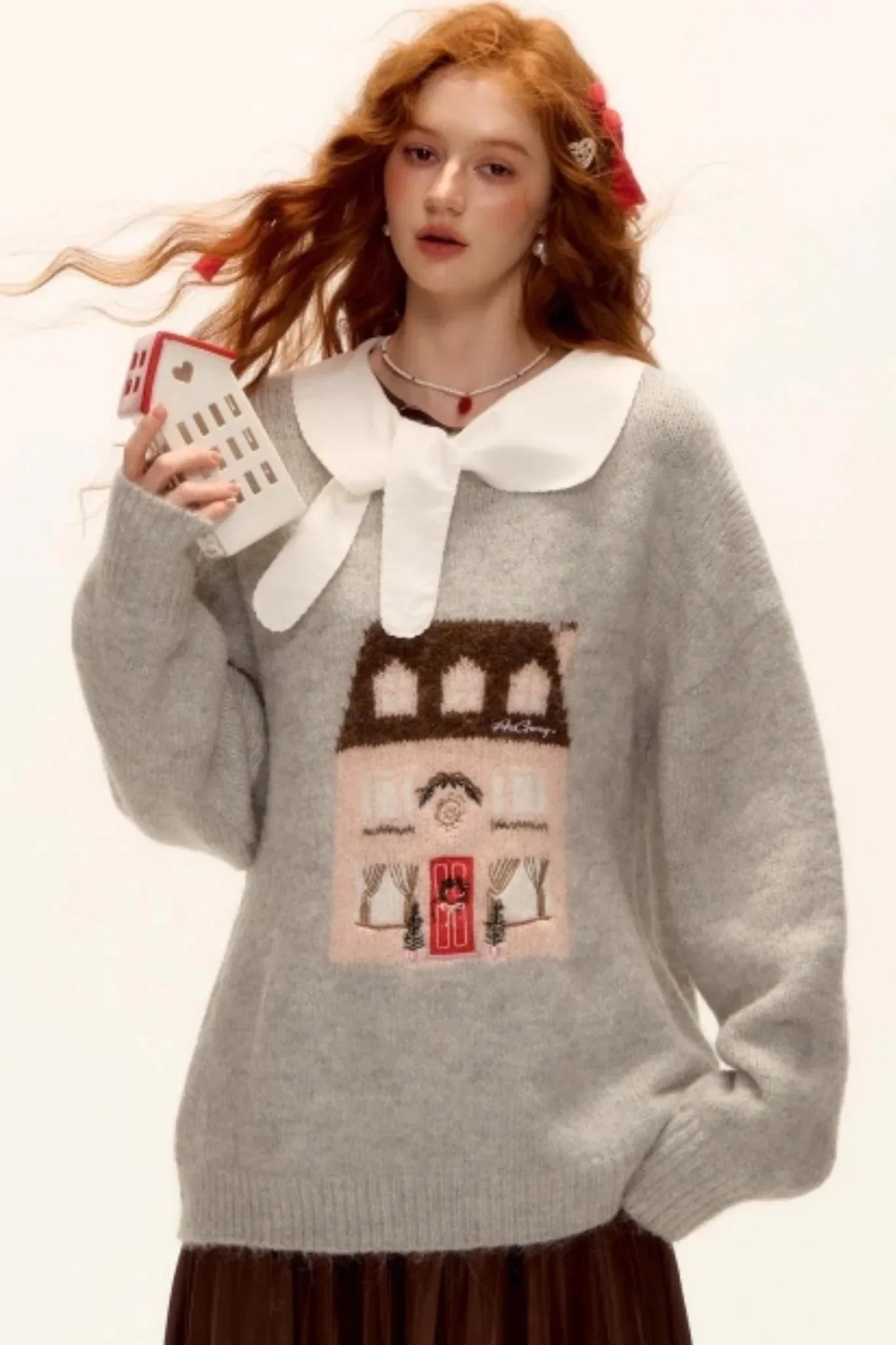 Wool Blend Jacquard Sweater
