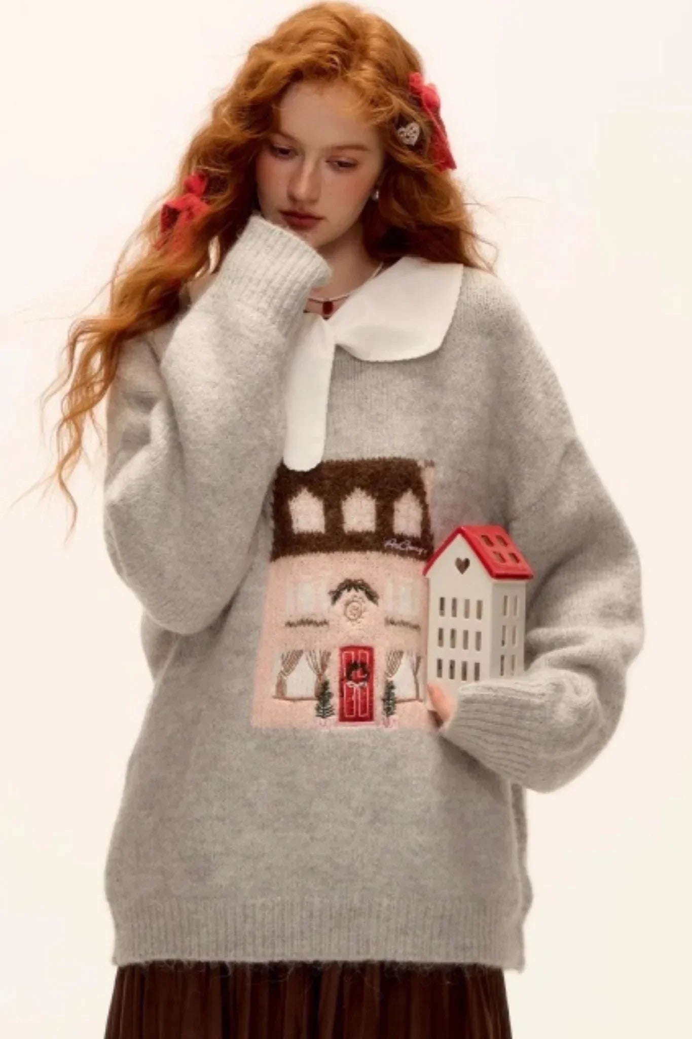 Wool Blend Jacquard Sweater