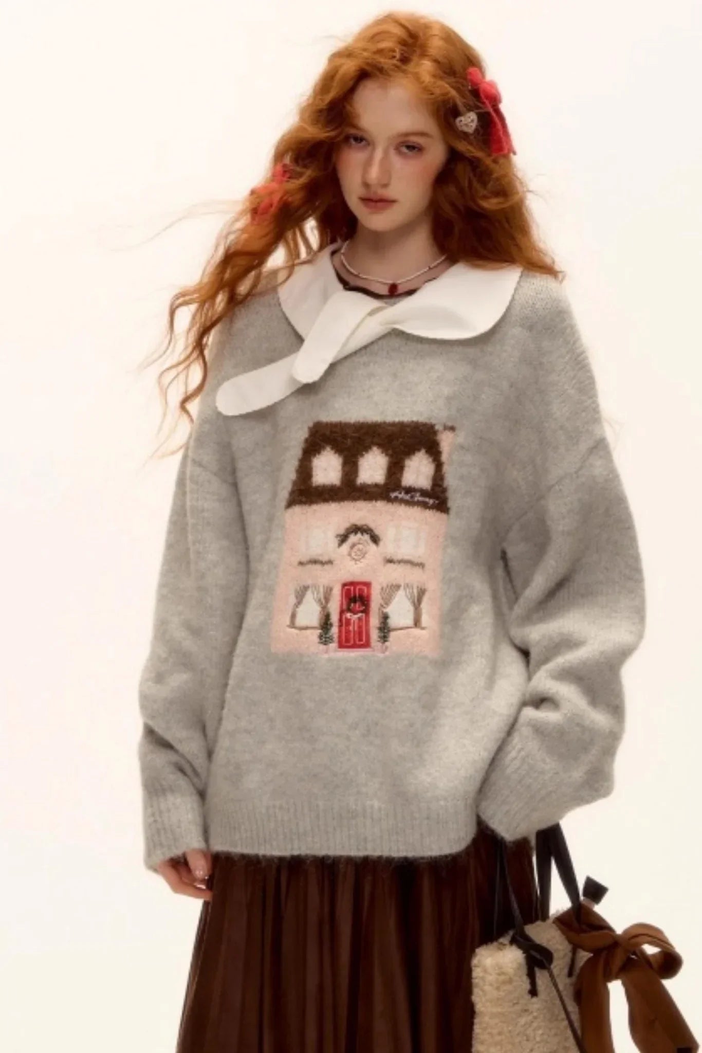Wool Blend Jacquard Sweater