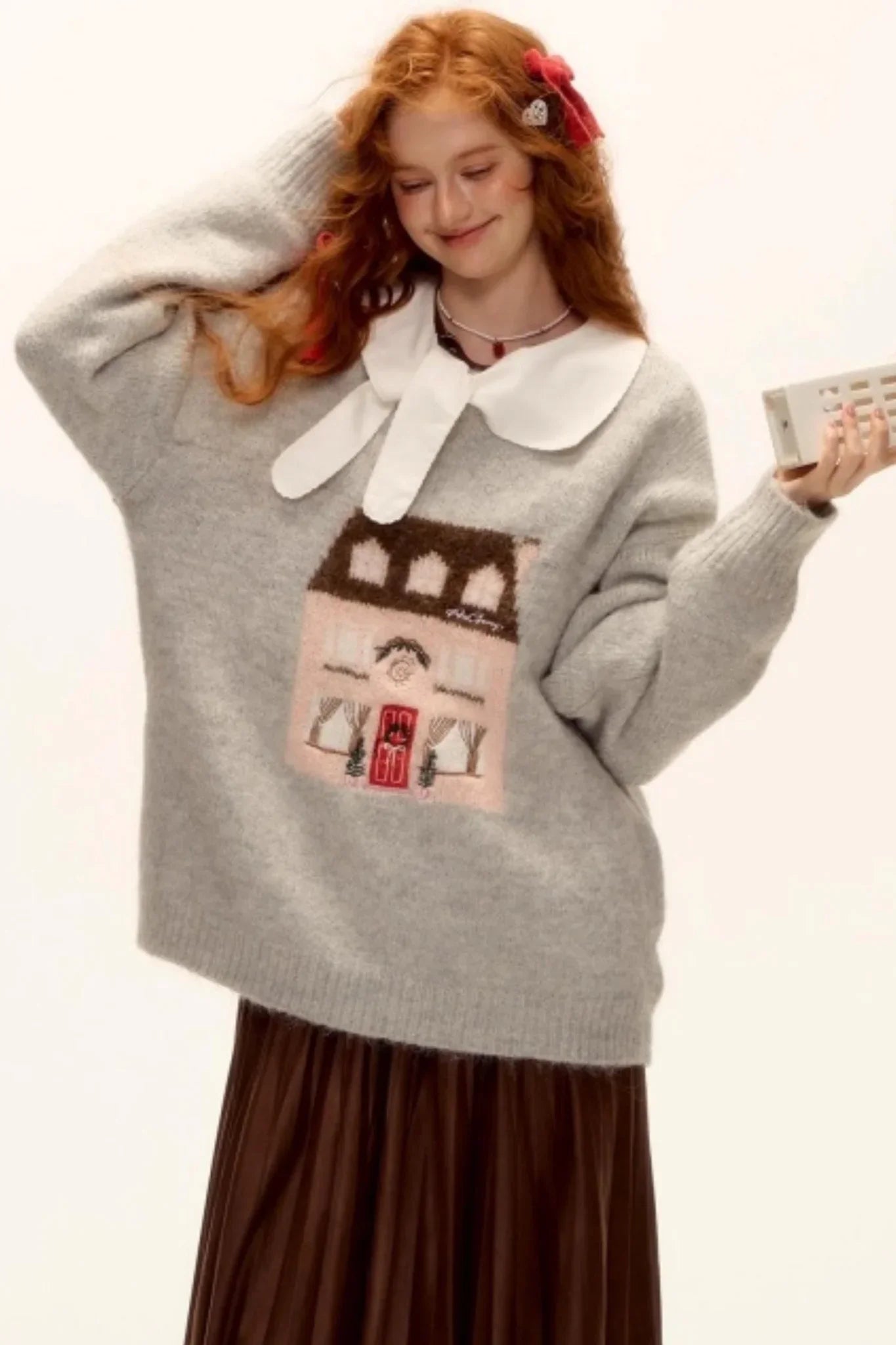 Wool Blend Jacquard Sweater