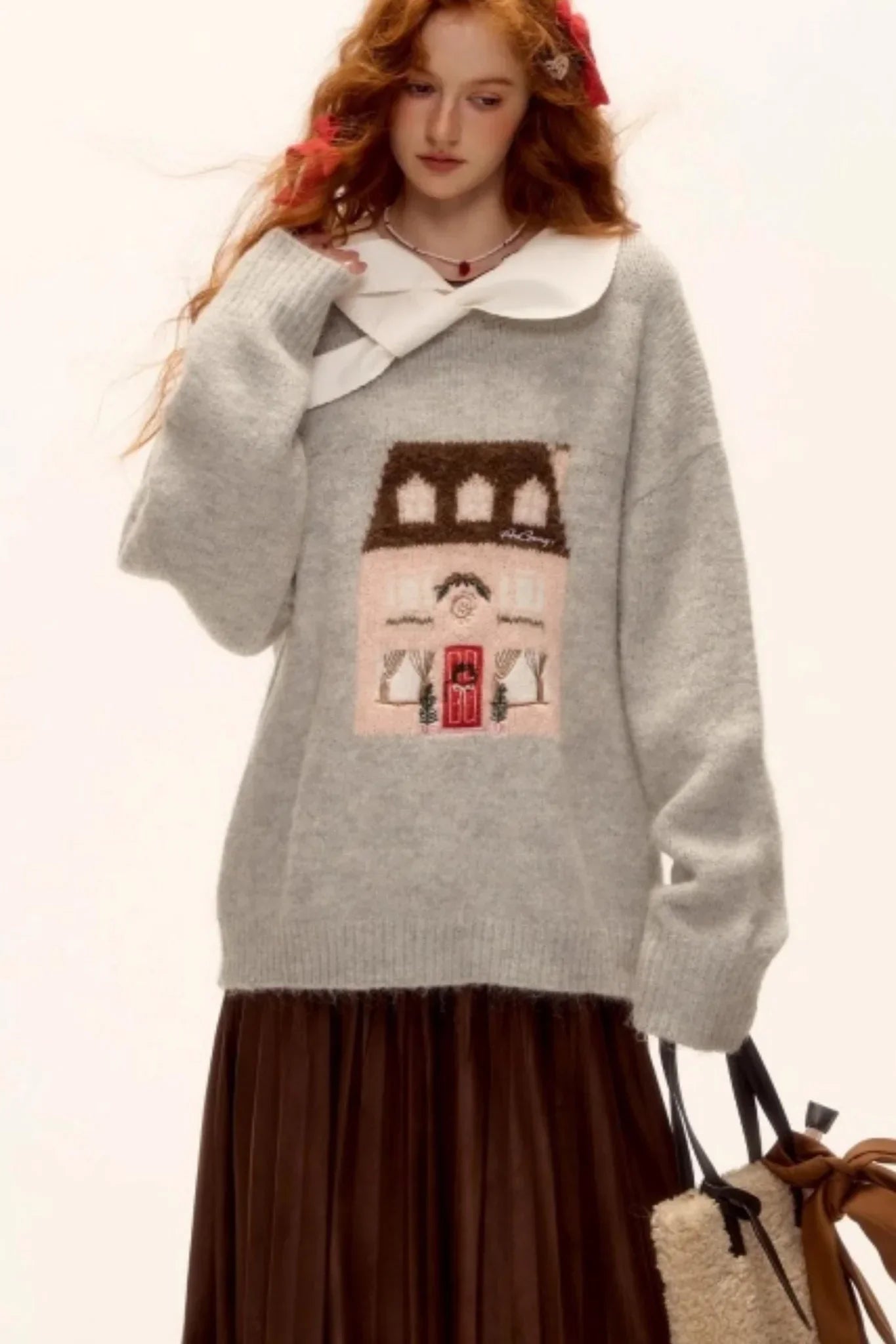Wool Blend Jacquard Sweater