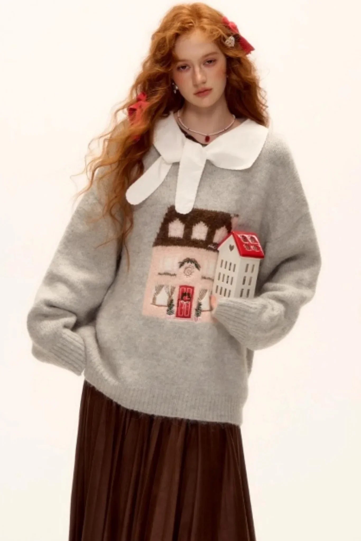 Wool Blend Jacquard Sweater