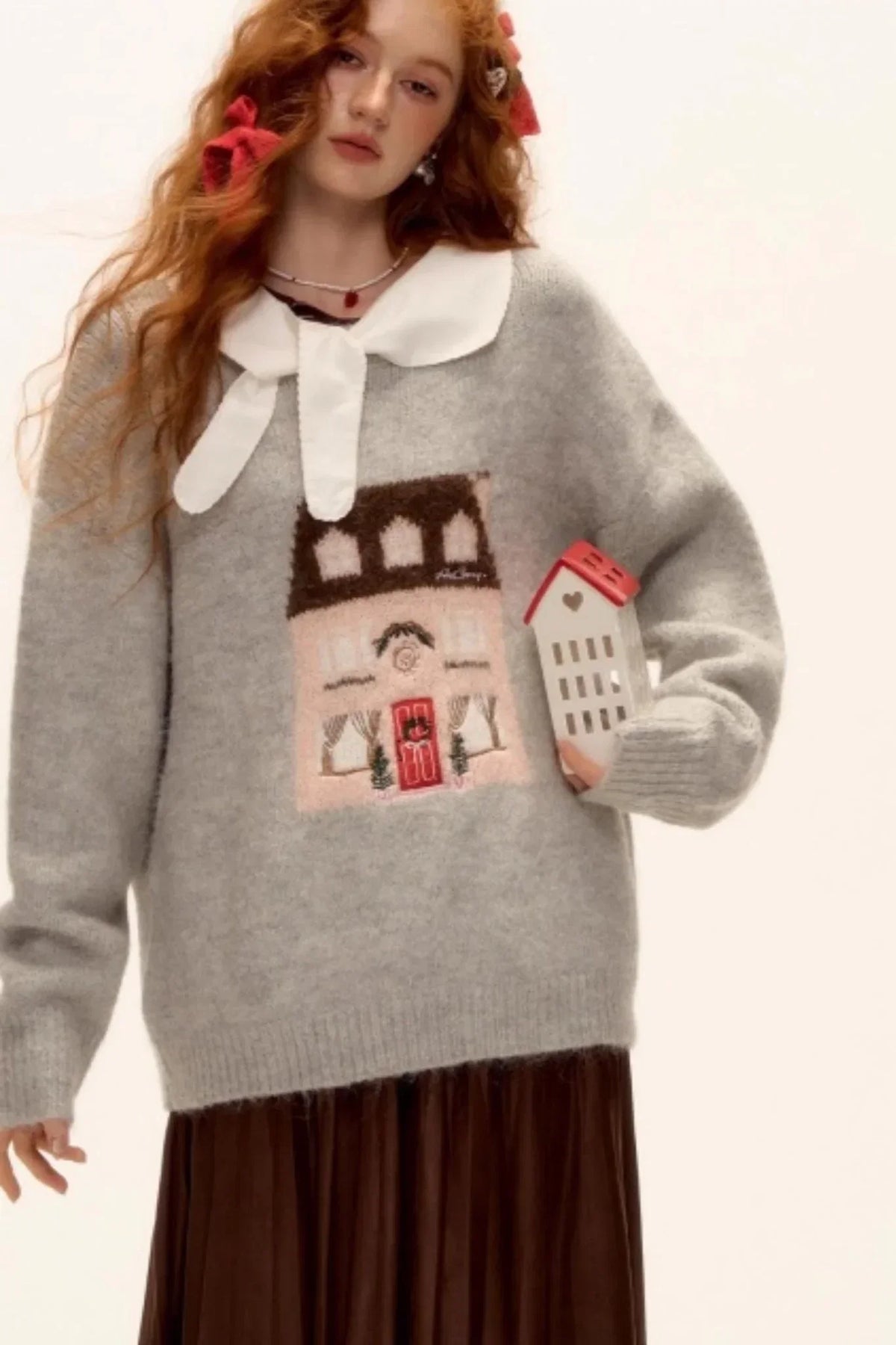 Wool Blend Jacquard Sweater