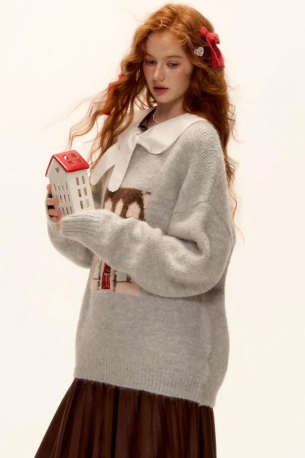 Wool Blend Jacquard Sweater