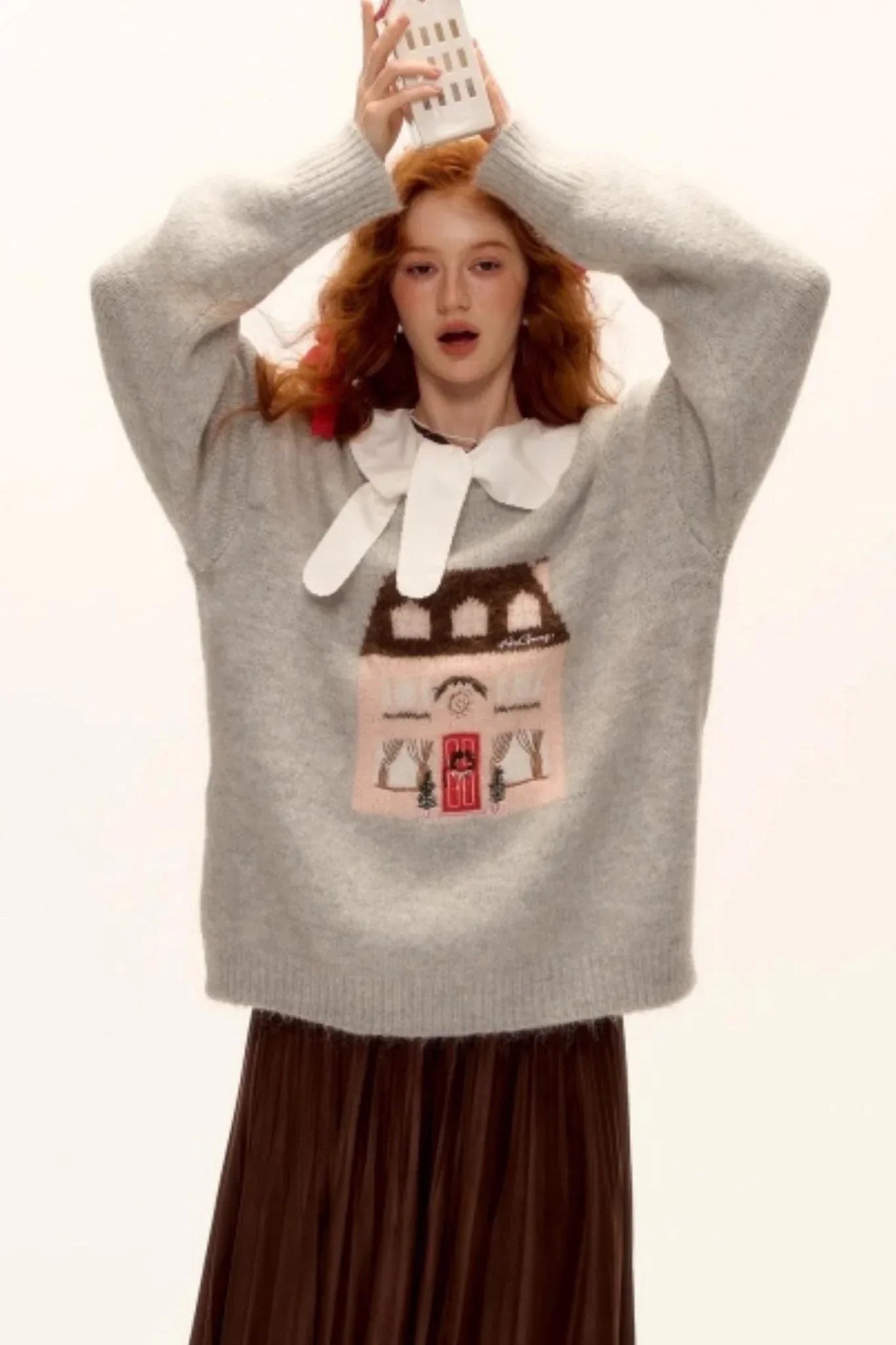 Wool Blend Jacquard Sweater