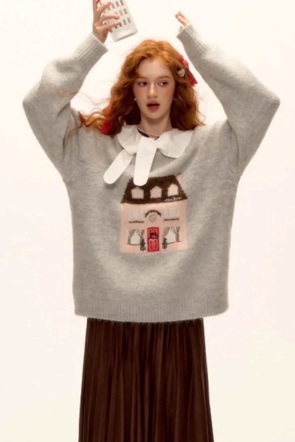 Wool Blend Jacquard Sweater
