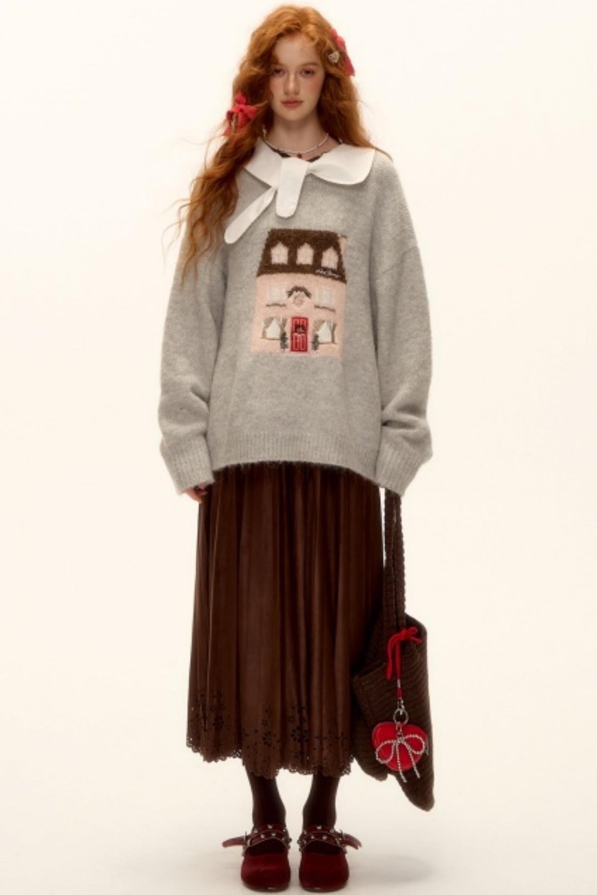 Wool Blend Jacquard Sweater