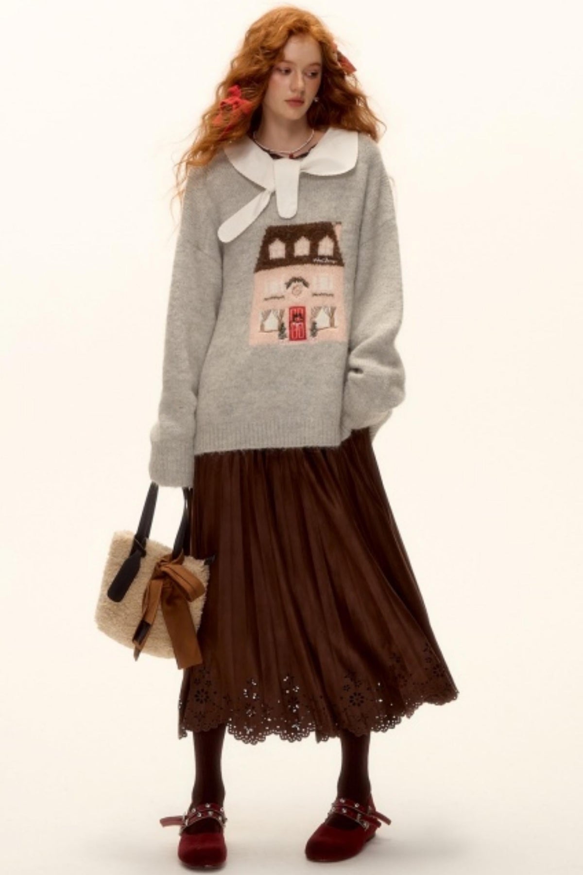 Wool Blend Jacquard Sweater