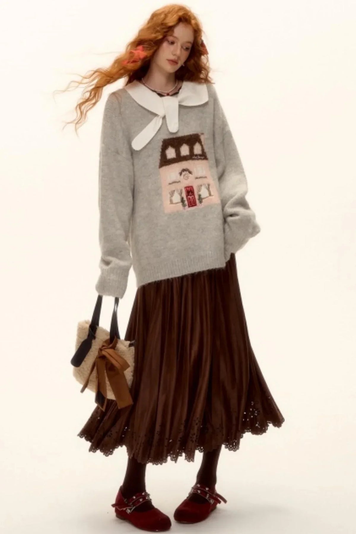 Wool Blend Jacquard Sweater