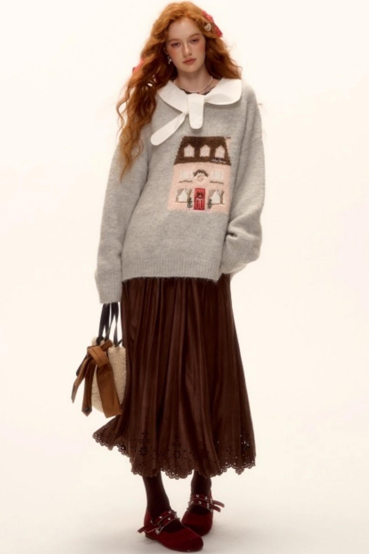 Wool Blend Jacquard Sweater