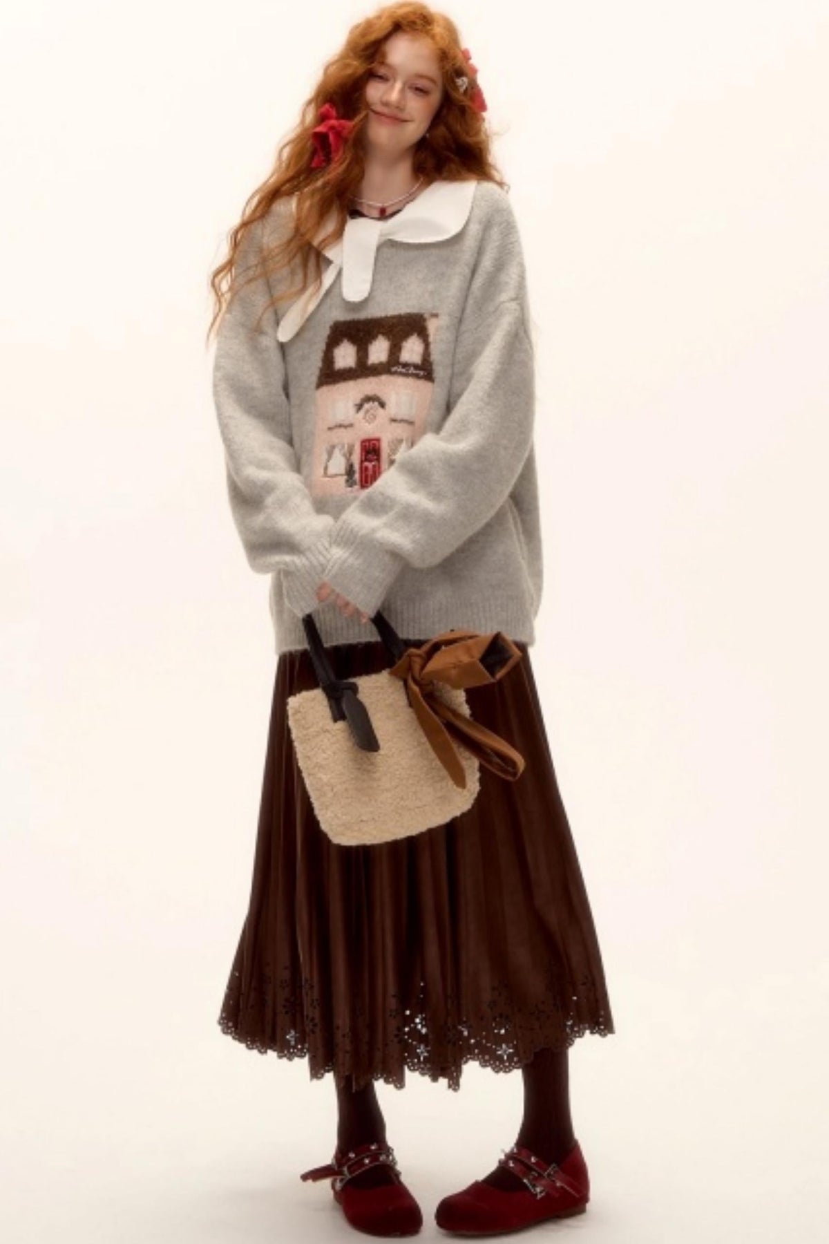 Wool Blend Jacquard Sweater