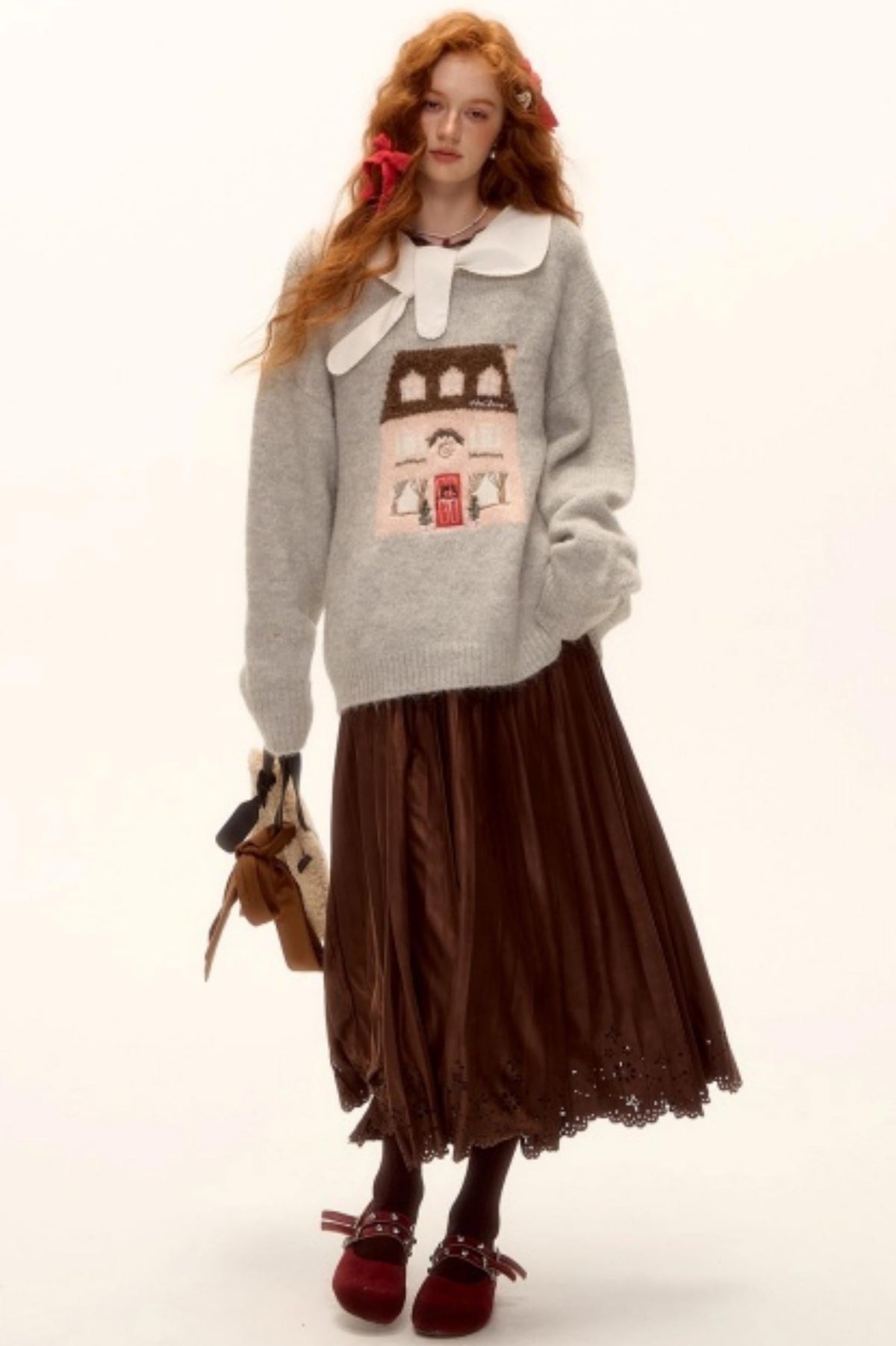 Wool Blend Jacquard Sweater