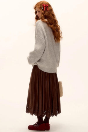 Wool Blend Jacquard Sweater