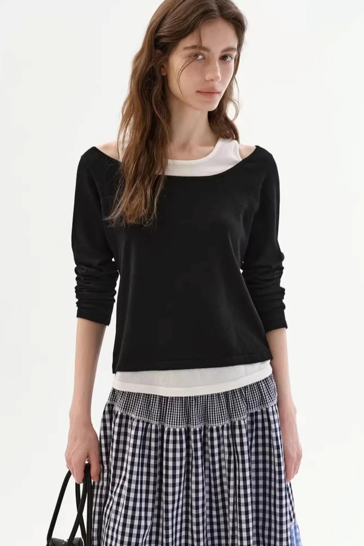 Wool Blend Off-Shoulder Top
