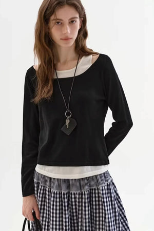 Wool Blend Off-Shoulder Top