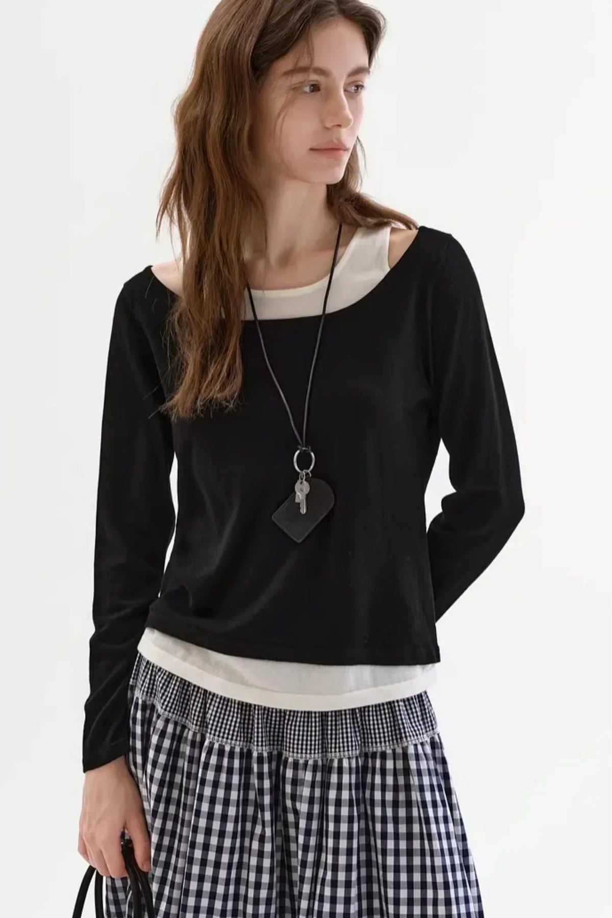 Wool Blend Off-Shoulder Top