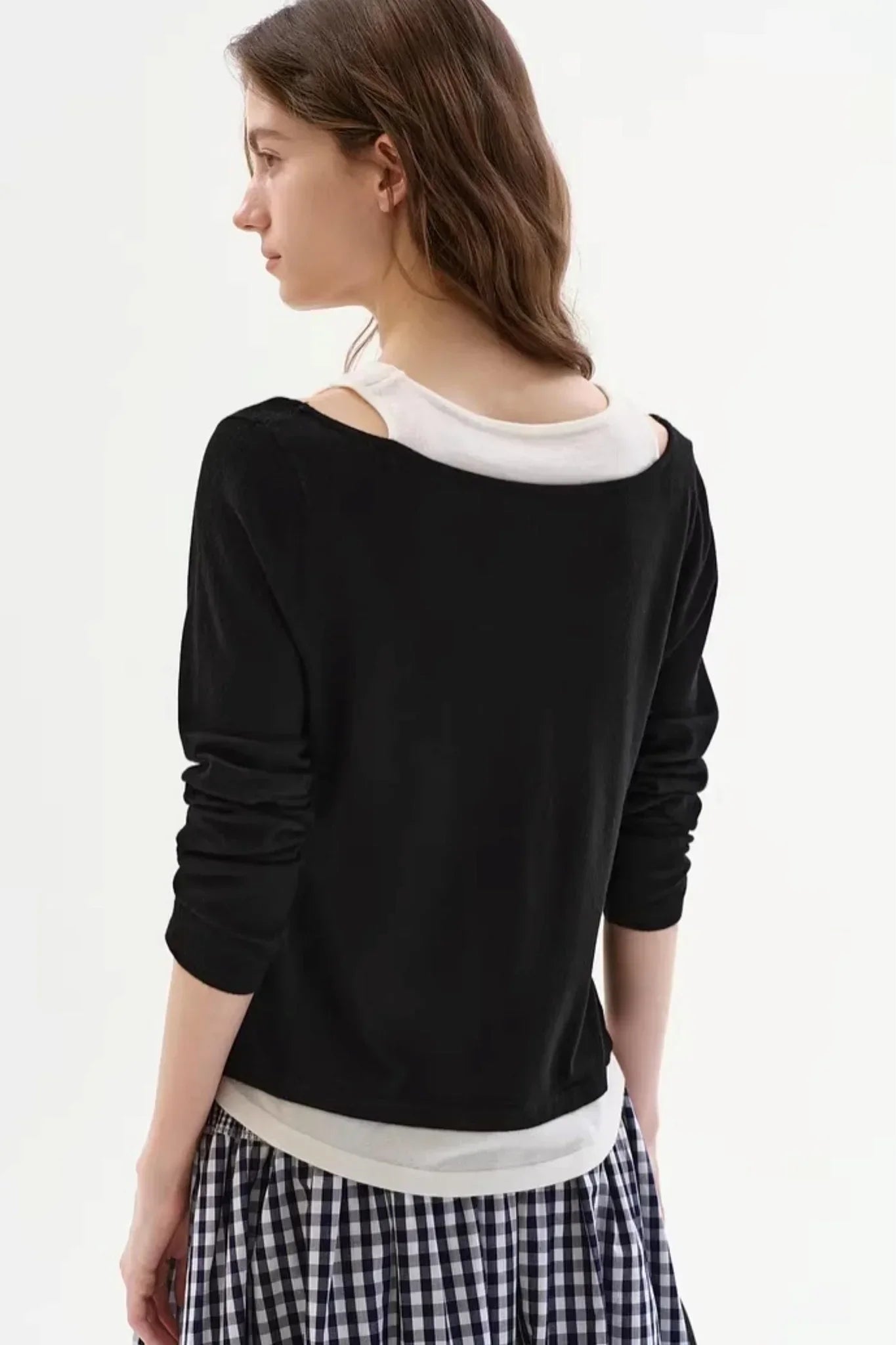 Wool Blend Off-Shoulder Top