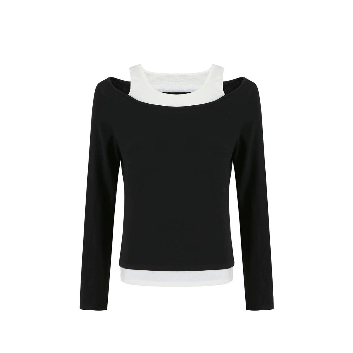 Wool Blend Off-Shoulder Top
