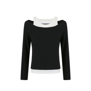 Wool Blend Off-Shoulder Top