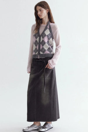 Wool Blend Quilted Vest Set