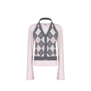 Wool Blend Quilted Vest Set
