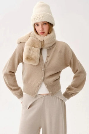 Wool Button-Up Knit Pants