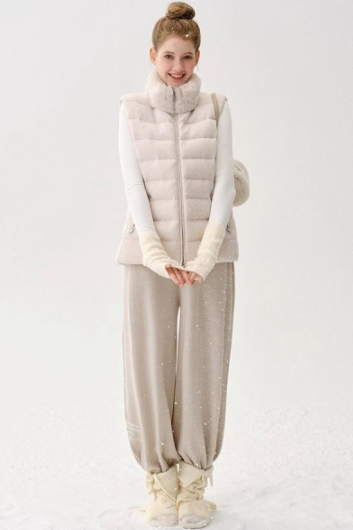 Wool Button-Up Knit Pants