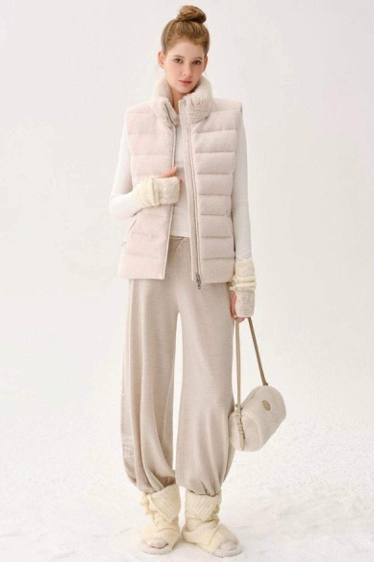 Wool Button-Up Knit Pants