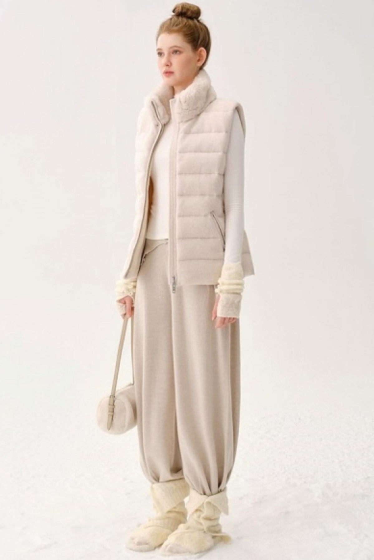 Wool Button-Up Knit Pants