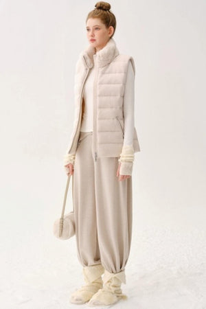 Wool Button-Up Knit Pants