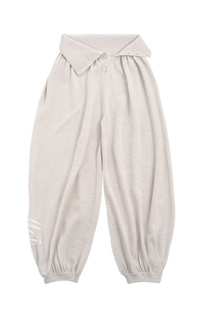 Wool Button-Up Knit Pants