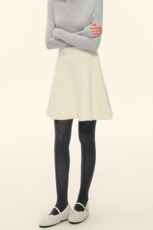Wool Fur Collar Knit Jacket Set-Up