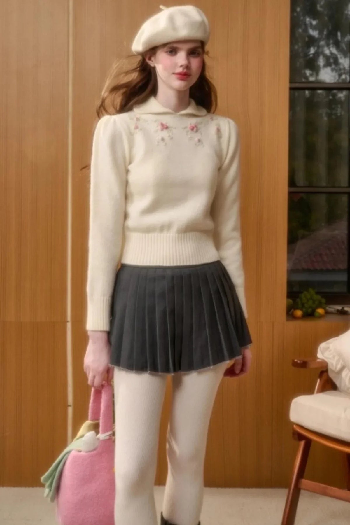 Wool Handmade Embroidered Sweater