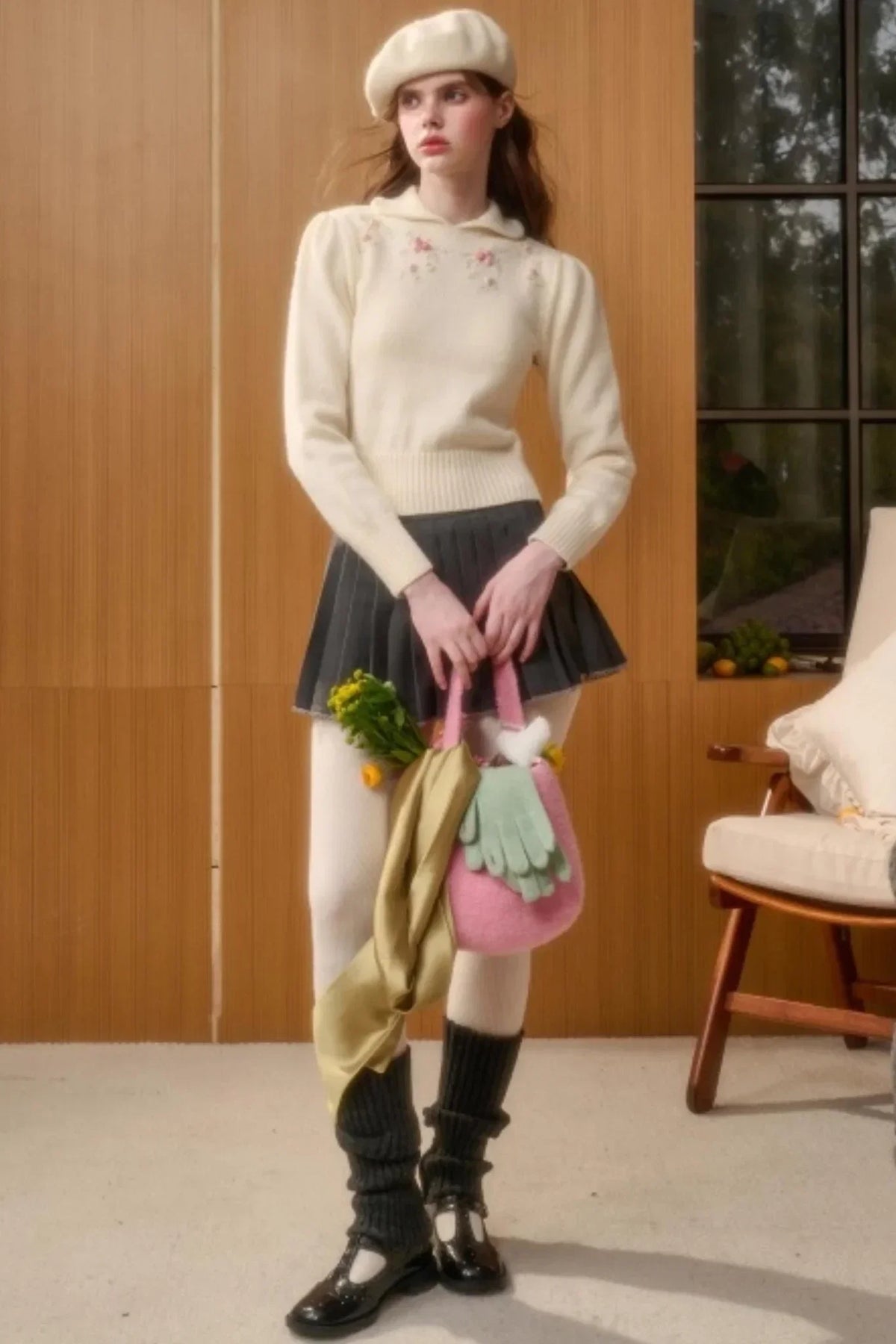 Wool Handmade Embroidered Sweater