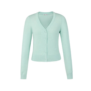 Wool Knit Cropped Sweater Top